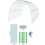 Garden Arch Greenhouse Hoops Rustproof Steel Tunnel Hoop Frame Plant Support, S 3 Rods 8 Arches, S 3 Rods 16 Arches, M 4 Rods 6 Arches, M  4 Rods 12 Arches, L  5 Rods 5 Arches, L  5  Rods 10 Arches