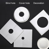 Square Hole Decoration Cover Wall Hole Plug, 1.2cm Hole White, 1.2cm Hole Gold, 1.2cm Hole Silver, 2.2cm Hole White, 2.2cm Hole Gold, 2.2cm Hole Silver