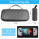 For ASUS ROG Ally Game Console EVA Leather Grain Handbag Clutch Protective Bag, Bag (Black), Bag (White)