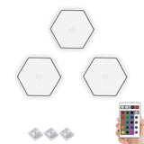 Remote Control Honeycomb Light LED Color Changing Colorful Wall Decoration Light, Triangular 3pack, Pentagon 3pack, Hexagonal 3pack, Octagonal 3pack