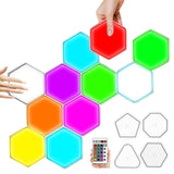 Remote Control Honeycomb Light LED Color Changing Colorful Wall Decoration Light, Triangular 3pack, Pentagon 3pack, Hexagonal 3pack, Octagonal 3pack