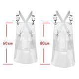 Transparent TPU Apron Solid Color Webbing Adjustable Work Apron, 30 Silk Short 60cm, 30 Silk Long 80cm, 50 Silk Short 60cm, 50 Silk Long 80cm