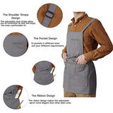 Oil Painting Art Paint Work Clothes Apron, Polyester, Cotton