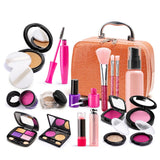 Girls Simulation Dressing Makeup Box Play House Non-toxic Cosmetics Set, 21 In 1 Rose Leather Bag, 21 In 1 Orange Leather Bag, 20 In 1 OPP Bag