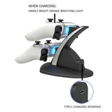 iplay HBP-253 For PS5 Game Wireless Handle Double Charging Base Placement Bracket, HBP-253 (White), HBP-253 (Black)