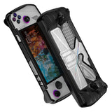 For ASUS Rog Ally Game Console PC+TPU Protective Case Cover With Bracket, PC+TPU  Black+Transparent, PC+TPU White+Transparent