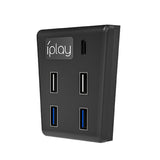 iplay HBP-308 For Sony PS5 5 in 1 Game Console USB3.0 HUB Connection Transmission Extender, For Sony PS5