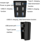 iplay HBP-308 For Sony PS5 5 in 1 Game Console USB3.0 HUB Connection Transmission Extender, For Sony PS5