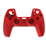 For PS5 Gamepad Silicone Case Non-slip Texture Thickened Protective Cover, White, Red, Blue, Black