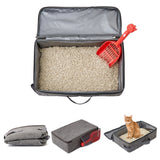 Foldable Oxford Cloth Portable Cat Litter Box Pet Bag, 30x30cm, 24x40cm, 35x45cm