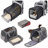 Foldable Oxford Cloth Portable Cat Litter Box Pet Bag, 30x30cm, 24x40cm, 35x45cm