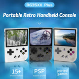 ANBERNIC RG35XX PLUS  Handheld Game Console 3.5-Inch IPS Screen Support HDMI TV, 64GB, 64GB+128GB