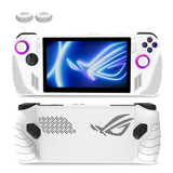 For ASUS ROG Ally Game Console Silicone Protective Cover + Button Cap Set Pocket Gaming Accessories, White, Black, Blue