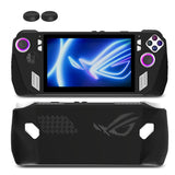 For ASUS ROG Ally Game Console Silicone Protective Cover + Button Cap Set Pocket Gaming Accessories, White, Black, Blue