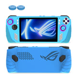 For ASUS ROG Ally Game Console Silicone Protective Cover + Button Cap Set Pocket Gaming Accessories, White, Black, Blue