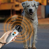 Ultrasonic Dog Repeller Stop Barker Dual Probe High Power Repeller Handheld Dog Trainer, PU70