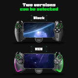 IPEGA Mechanical Gamepad Tablet Cell Phone Stretch Wireless Bluetooth Grip For N-S / P3 / PC / Switch / Android / IOS, Black, With Colorful Light