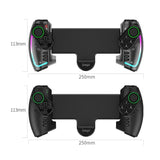 IPEGA Mechanical Gamepad Tablet Cell Phone Stretch Wireless Bluetooth Grip For N-S / P3 / PC / Switch / Android / IOS, Black, With Colorful Light