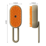 Pet Electric Spray Comb Rechargeable Cat Steamy Grooming Brush Cleaning Tool, Handle White, Handle Coffee