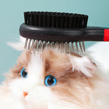 Pet Double Sided Comb With Protective Points Cat Dog Clean Grooming Comb, Small, Large