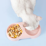 Pet Double Bowl Non-Slip Anti-Tip Drinking Feeder Cats Dog Supplies