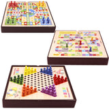 Wooden Multifunctional Parent-Child Interactive Children Educational Chessboard Toy Set, 2 in 1 A Model, 2 in 1 B Model, 2 in 1 C Model, 3 in 1 A Model, 3 in 1 B Model, 3 in 1 D Model, 3 in 1 E Model, 3 in 1 F Model, 4 in 1 C Model, 4 in 1 D Model