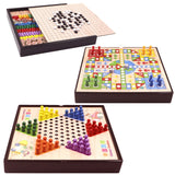 Wooden Multifunctional Parent-Child Interactive Children Educational Chessboard Toy Set, 2 in 1 A Model, 2 in 1 B Model, 2 in 1 C Model, 3 in 1 A Model, 3 in 1 B Model, 3 in 1 D Model, 3 in 1 E Model, 3 in 1 F Model, 4 in 1 C Model, 4 in 1 D Model