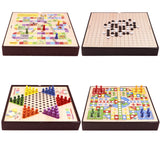 Wooden Multifunctional Parent-Child Interactive Children Educational Chessboard Toy Set, 2 in 1 A Model, 2 in 1 B Model, 2 in 1 C Model, 3 in 1 A Model, 3 in 1 B Model, 3 in 1 D Model, 3 in 1 E Model, 3 in 1 F Model, 4 in 1 C Model, 4 in 1 D Model