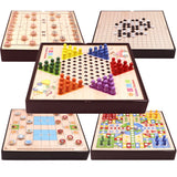 Wooden Multifunctional Parent-Child Interactive Children Educational Chessboard Toy Set, 2 in 1 A Model, 2 in 1 B Model, 2 in 1 C Model, 3 in 1 A Model, 3 in 1 B Model, 3 in 1 D Model, 3 in 1 E Model, 3 in 1 F Model, 4 in 1 C Model, 4 in 1 D Model