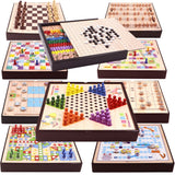 Wooden Multifunctional Parent-Child Interactive Children Educational Chessboard Toy Set, 2 in 1 A Model, 2 in 1 B Model, 2 in 1 C Model, 3 in 1 A Model, 3 in 1 B Model, 3 in 1 D Model, 3 in 1 E Model, 3 in 1 F Model, 4 in 1 C Model, 4 in 1 D Model