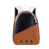 PU Pet Bag Cats And Dogs Outing Carrying Capsule Double Shoulder Backpacks