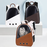 PU Pet Bag Cats And Dogs Outing Carrying Capsule Double Shoulder Backpacks