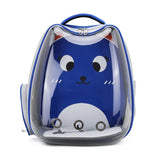 Cartoon Pattern Cat Transparent Pet Bag Space Capsule Portable Pet Backpack, Pink, Blue, Black, Grey