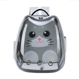 Cartoon Pattern Cat Transparent Pet Bag Space Capsule Portable Pet Backpack, Pink, Blue, Black, Grey