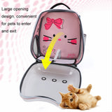 Cartoon Pattern Cat Transparent Pet Bag Space Capsule Portable Pet Backpack, Pink, Blue, Black, Grey