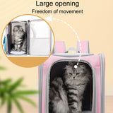 Square Foldable Cats Backpack Pets Outdoor Portable Double Shoulder Bag