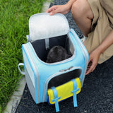 Square Foldable Cats Backpack Pets Outdoor Portable Double Shoulder Bag