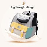 Square Foldable Cats Backpack Pets Outdoor Portable Double Shoulder Bag