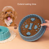 Slow Food Bowl Anti Choking Dog Bowl Cat Dog Food Bowl, Orange, Green, Blue