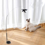 Suction Cup Funny Cat Wand Toy Cat Playing Pole, Feather Set White, Feather Set Pink, Table Tennis Set