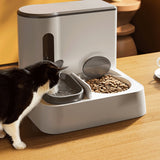 Pet Food Bowl Dog Drinking Fountain Cat Mobile Water Dispenser Automatic Feeding Water Feeder, Basic Gray, Basic Yellow, Basic Green, Upgrade Gray+Stainless Steel Bowl, Upgrade Yellow+Stainless Steel Bowl, Upgrade Green+Stainless Steel Bowl