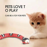 Intelligent Electric Induction Obstacle Avoidance Silver Ring Snake Cat Teasing Toys Trick Rattlesnake