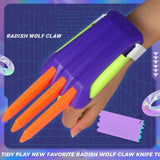 Radish Wolf Claw Retractable Stress Relief Catapult Toy Strange Cool Children Toy