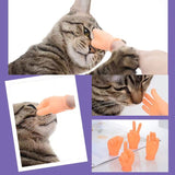 Pet Finger Holder Mini Rubber Toys High Elasticity Jerking Cat Artifact, 4pcs /Set, 6pcs /Set