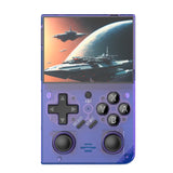 R35PLUS 3.5 Inch Handheld Game Console Built-in 64G 10,000+ Games, Transparent Black, Transparent Purple, Transparent Orange