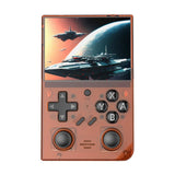 R35PLUS 3.5 Inch Handheld Game Console Built-in 64G 10,000+ Games, Transparent Black, Transparent Purple, Transparent Orange