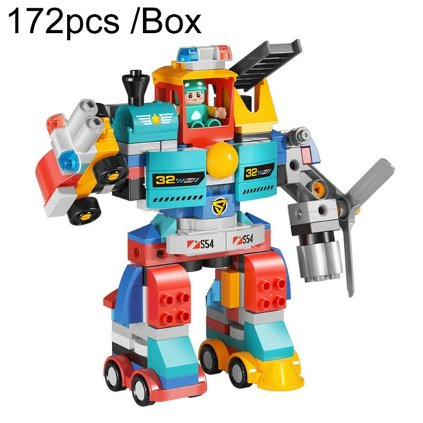 Variable Robot Car Building Block Toys Children Educational Assembling Toys, 172pcs /Box