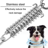 Pet Leash Shock Absorbing Spring Chrome Plated Chain Spring Accessories, 2.4 x 8cm