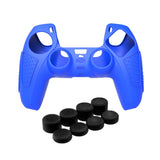 For PS5 Gamepad Silicone Protective Case Anti-Skid Soft Silicone Cover, White, Blue, Black, White+2 Hats, Blue+2 Hats, Black+2 Hats, White+8 Hats, Blue+8 Hats, Black+8 Hats