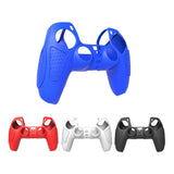 For PS5 Gamepad Silicone Protective Case Anti-Skid Soft Silicone Cover, White, Blue, Black, White+2 Hats, Blue+2 Hats, Black+2 Hats, White+8 Hats, Blue+8 Hats, Black+8 Hats